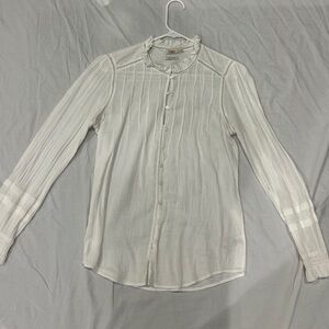 Faherty White Ruffled Blouse